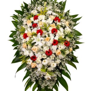 Coroa de flores pérola