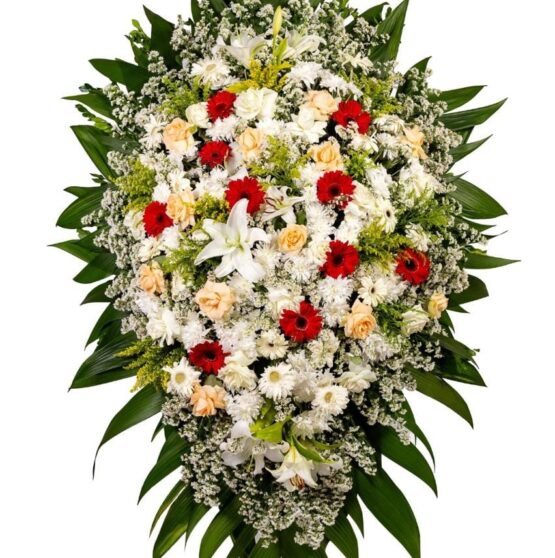 Coroa de flores pérola